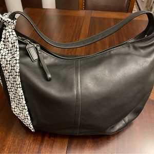 Coach Hobo Black Leather